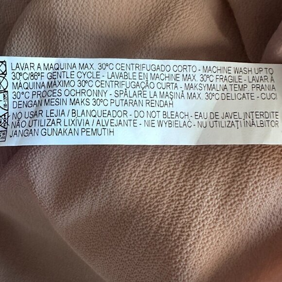 Zara Asymmetrical Long Sleeve Top Dusty Pink/Beige - Size Small - Picture 10 of 10